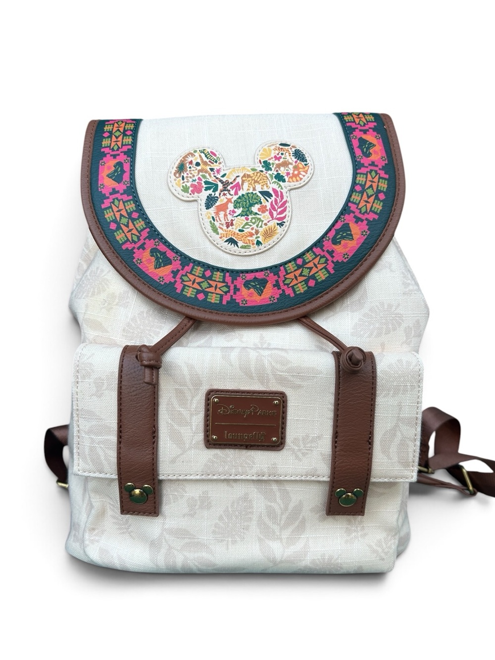 Disney x Loungefly Cream Floral Mini Backpack